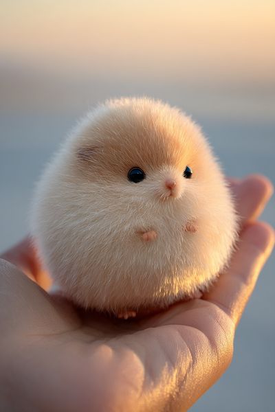 Fluffy Hamster Portrait Poster.