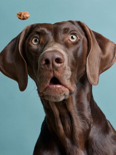 Chocolate Labrador Portrait Poster.