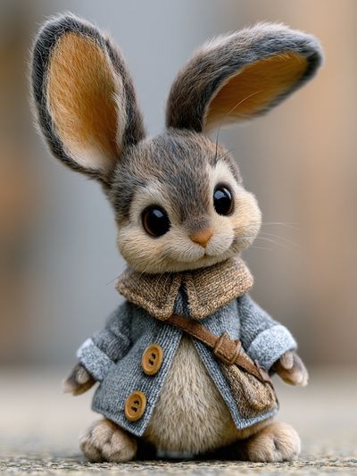 Cute Bunny Portrait Print.