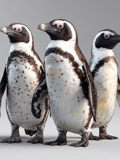 Penguin Trio Photography Poster.