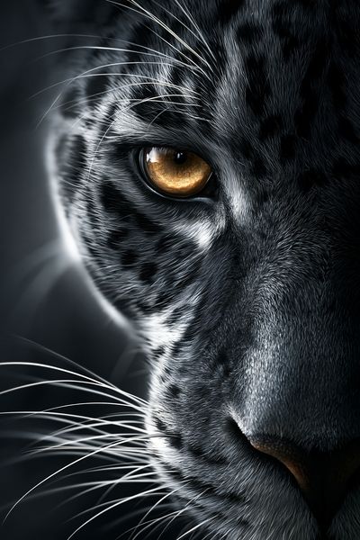 Black Panther Portrait Poster.