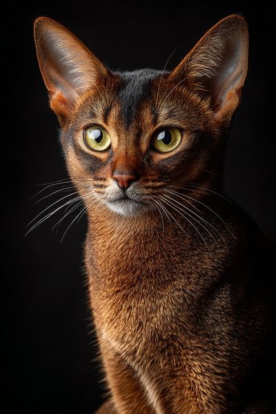 Abyssinian Cat Portrait Photography Poster.