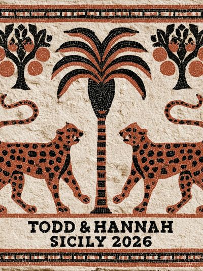 Sicilian Mosaic Leopards Poster.