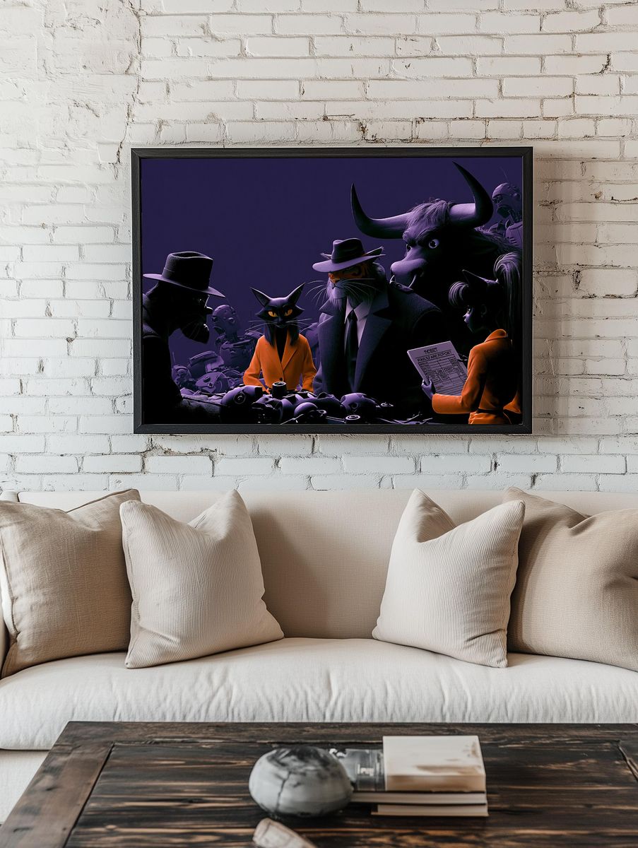 Noir Animal Council Poster. room preview