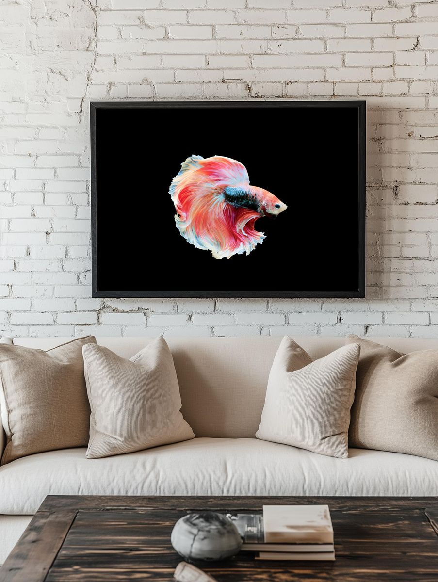 Betta Fish Digital Art Poster. room preview