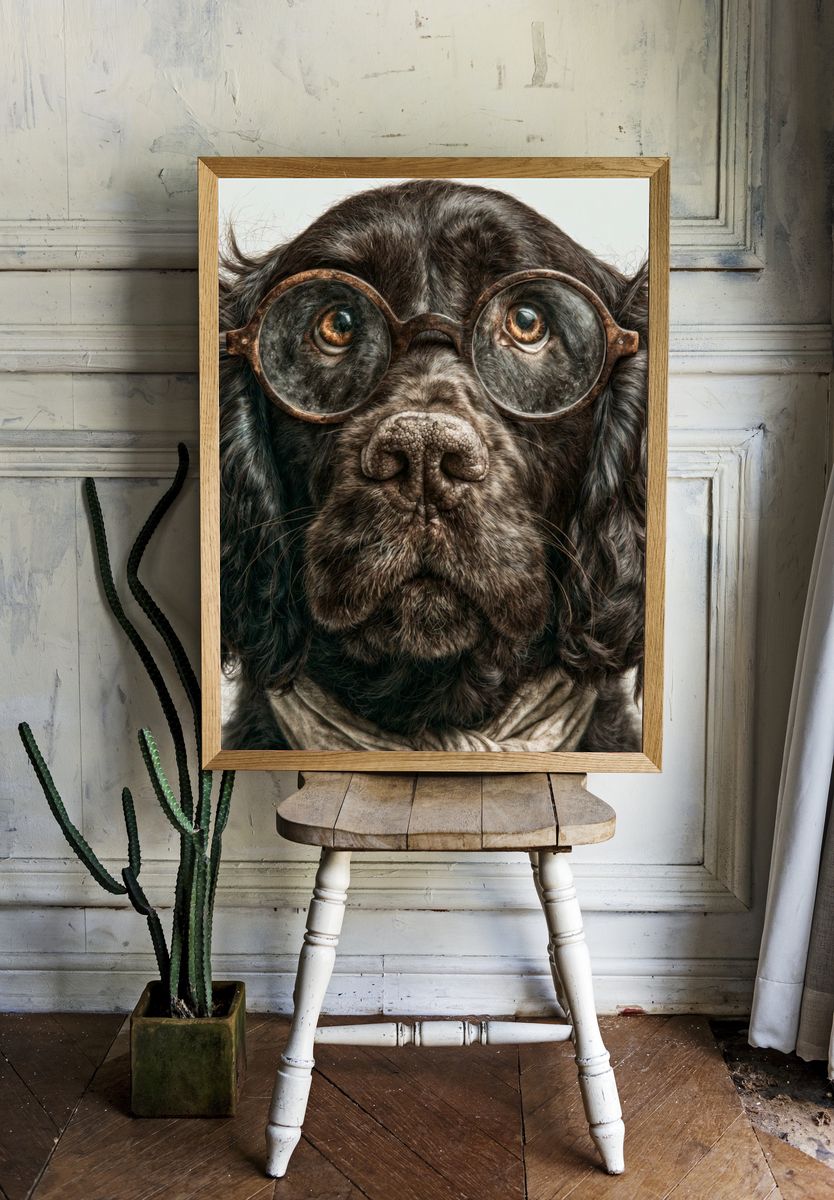 Cocker Spaniel Portrait Poster. room preview
