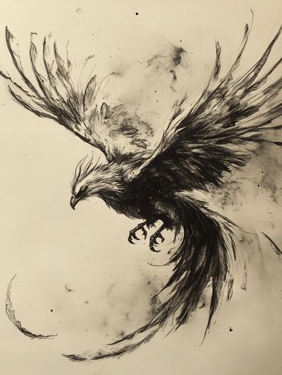 Flying Eagle Ink Print.