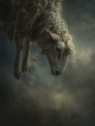 Dreaming Sheep Photography Poster.