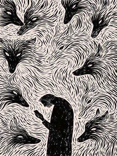 Fox Spirit Pattern Print.