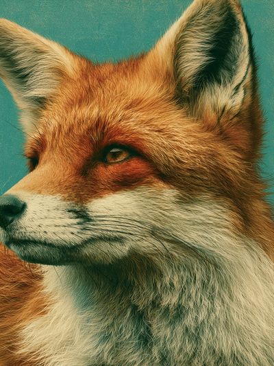 Red Fox Portrait Poster.