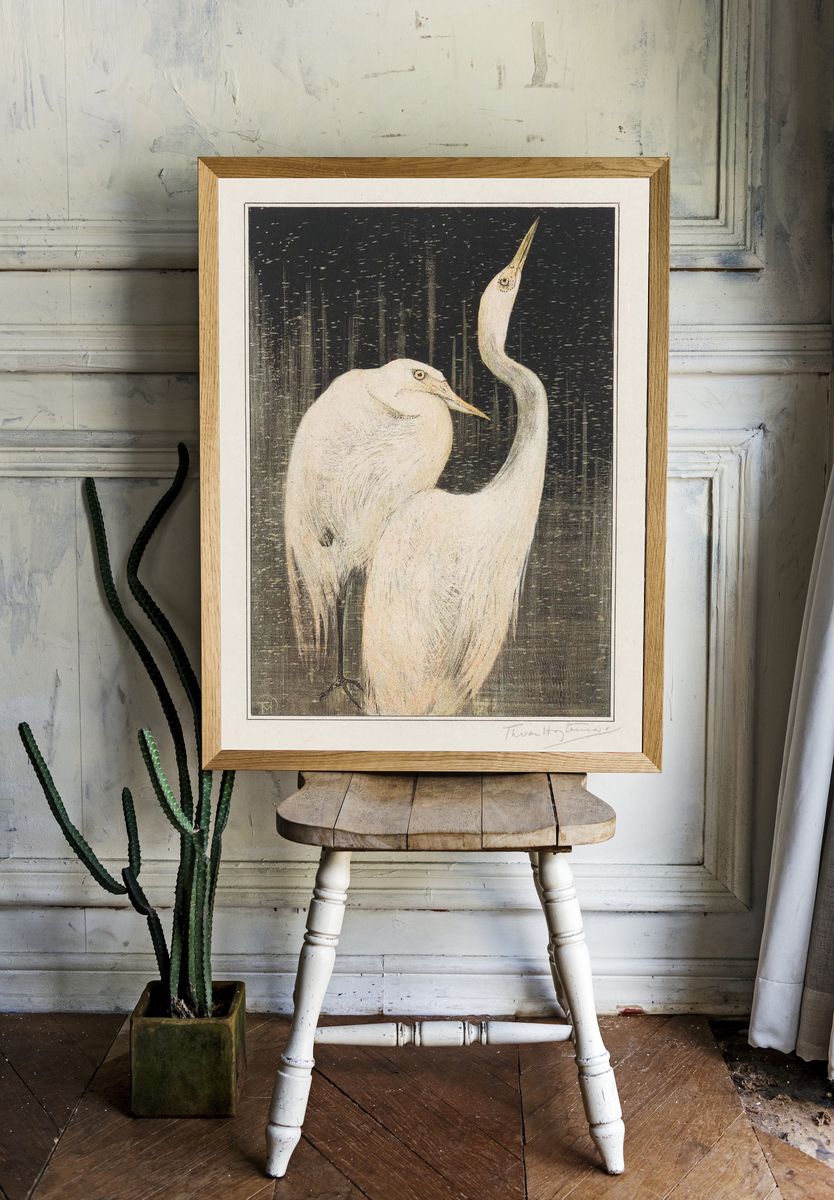Twee zilverreigers (1878–1905) print high. room preview
