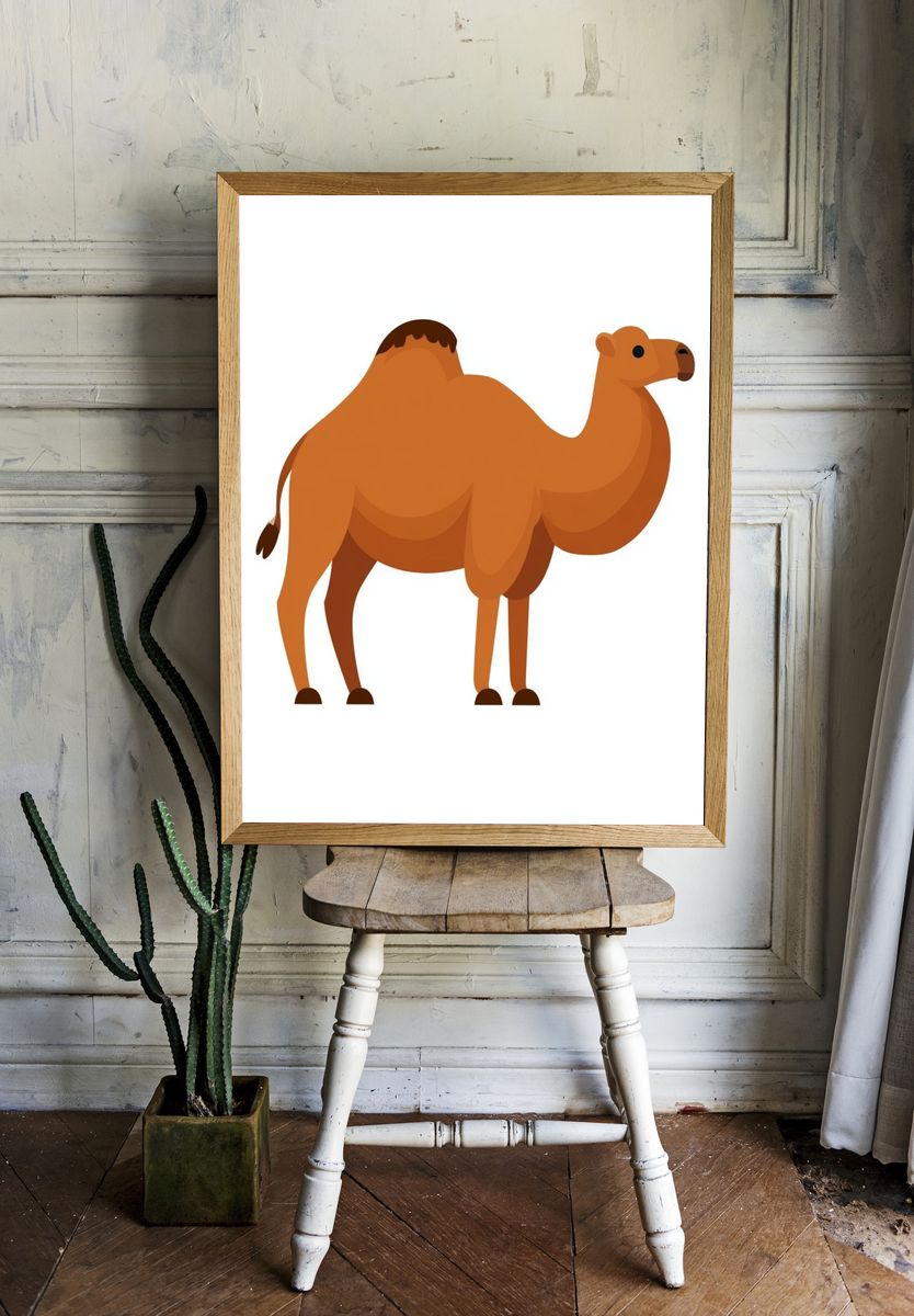 Camel Illustration Poster. room preview