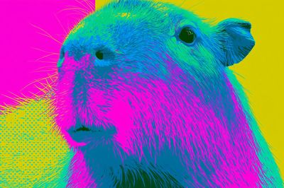 Pop Art Capybara Poster.