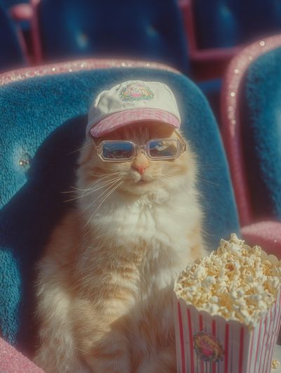 Cool Cat Cinema Portrait Poster.