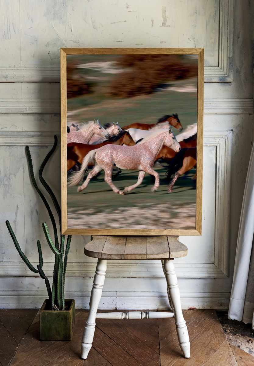 Running Horses Photography Poster. room preview