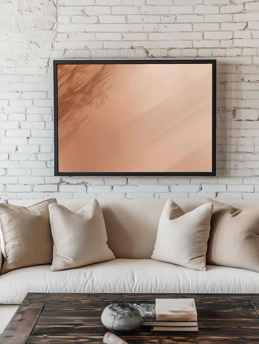 Soft Earth Tones — Minimalist Print. — room view 1