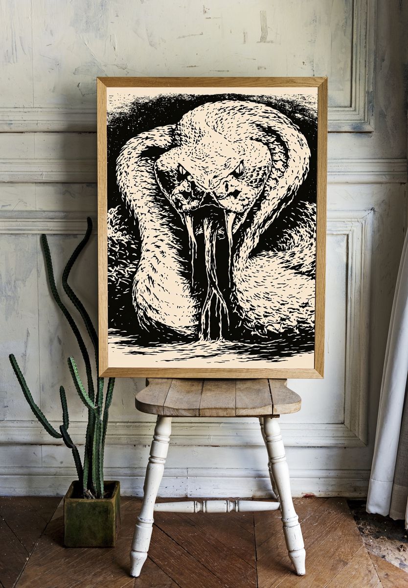 Venomous Snake Ink Poster. room preview