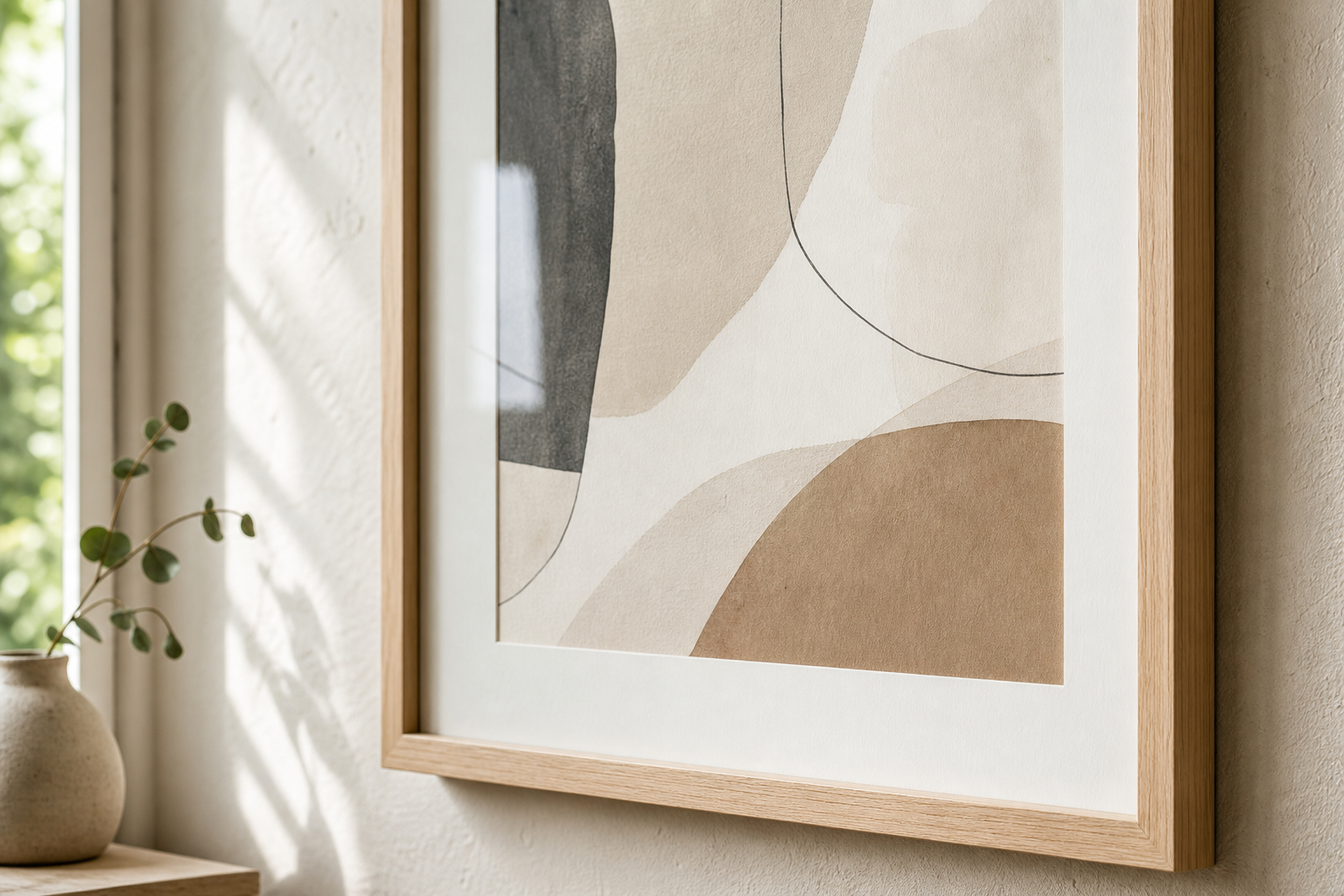 Close-up of abstract art frame and paper texture