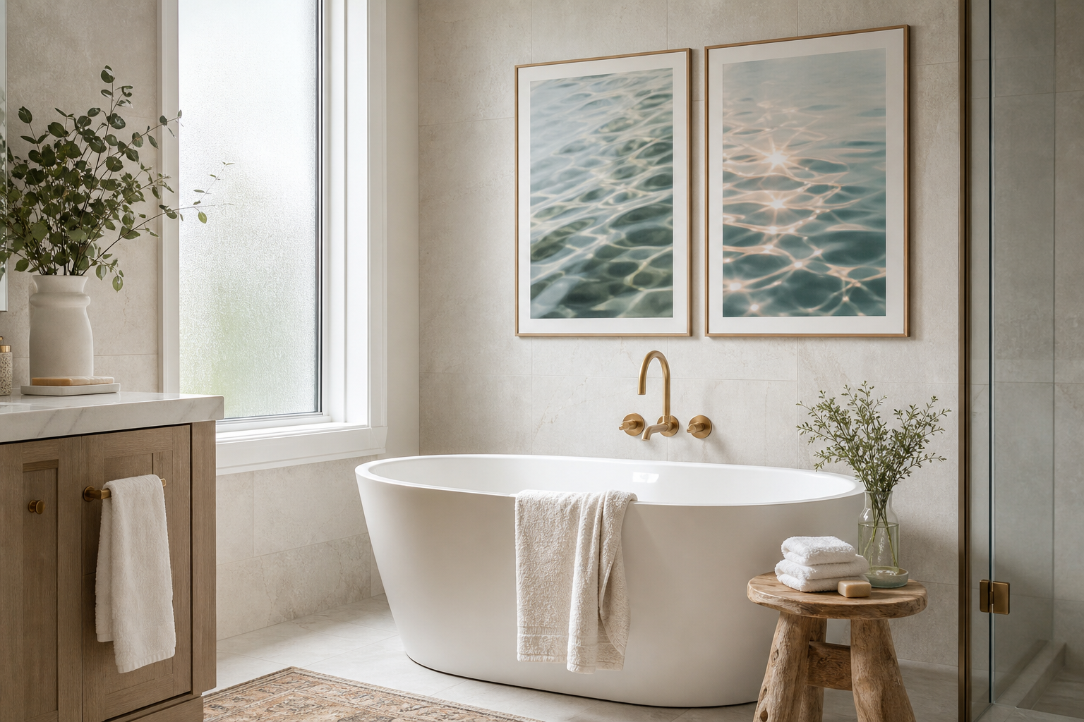How to Style a Bathing Poster Print at Home