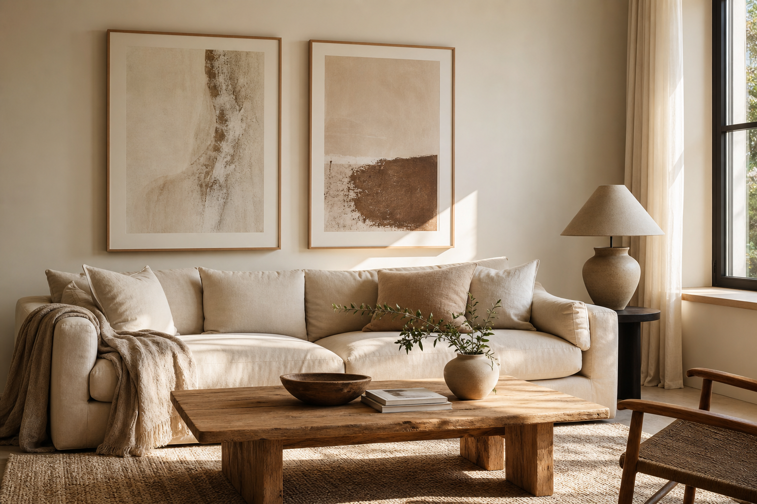 How to Style a Beige on Beige II Poster Print