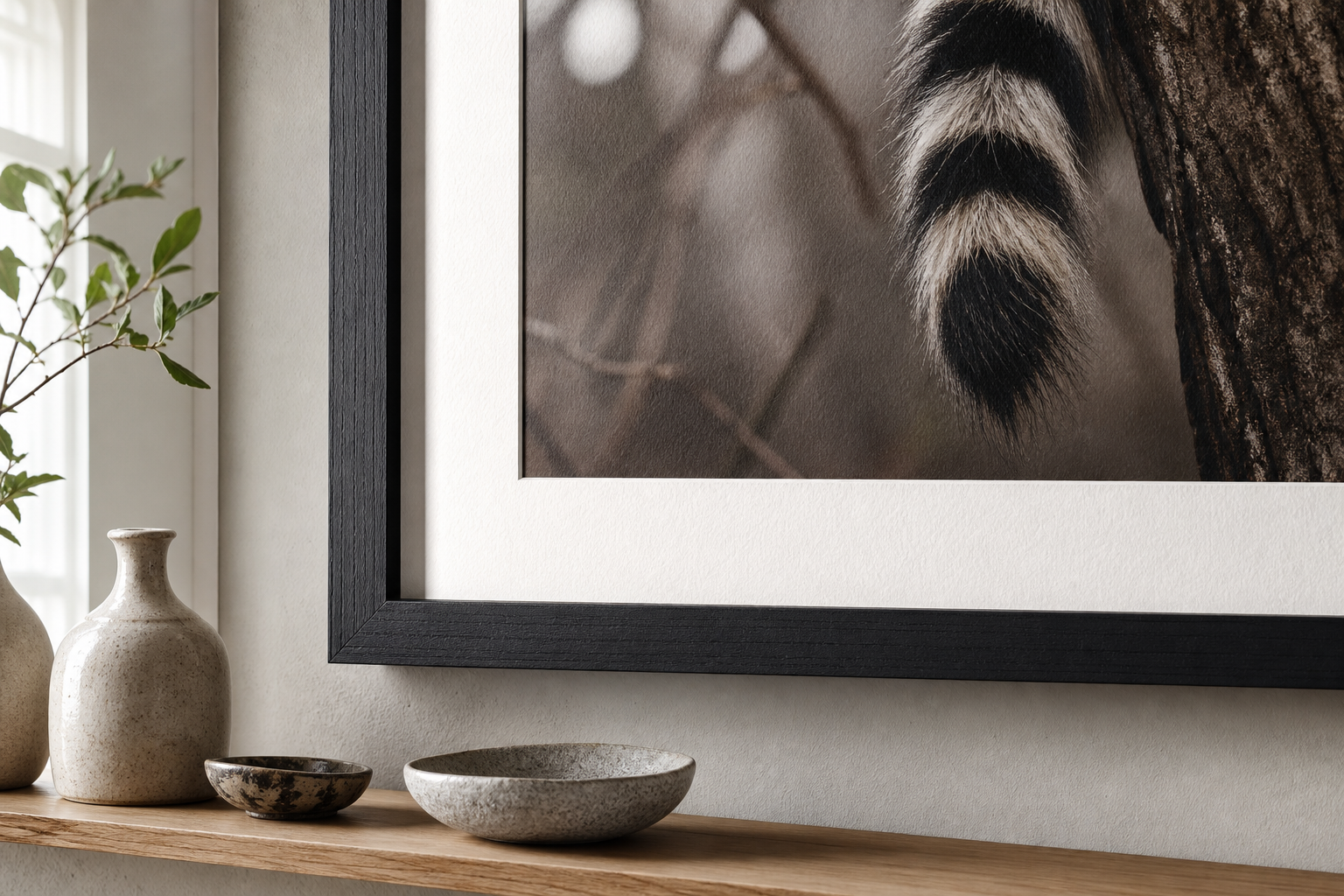 Close-up of frame and paper texture on animal print