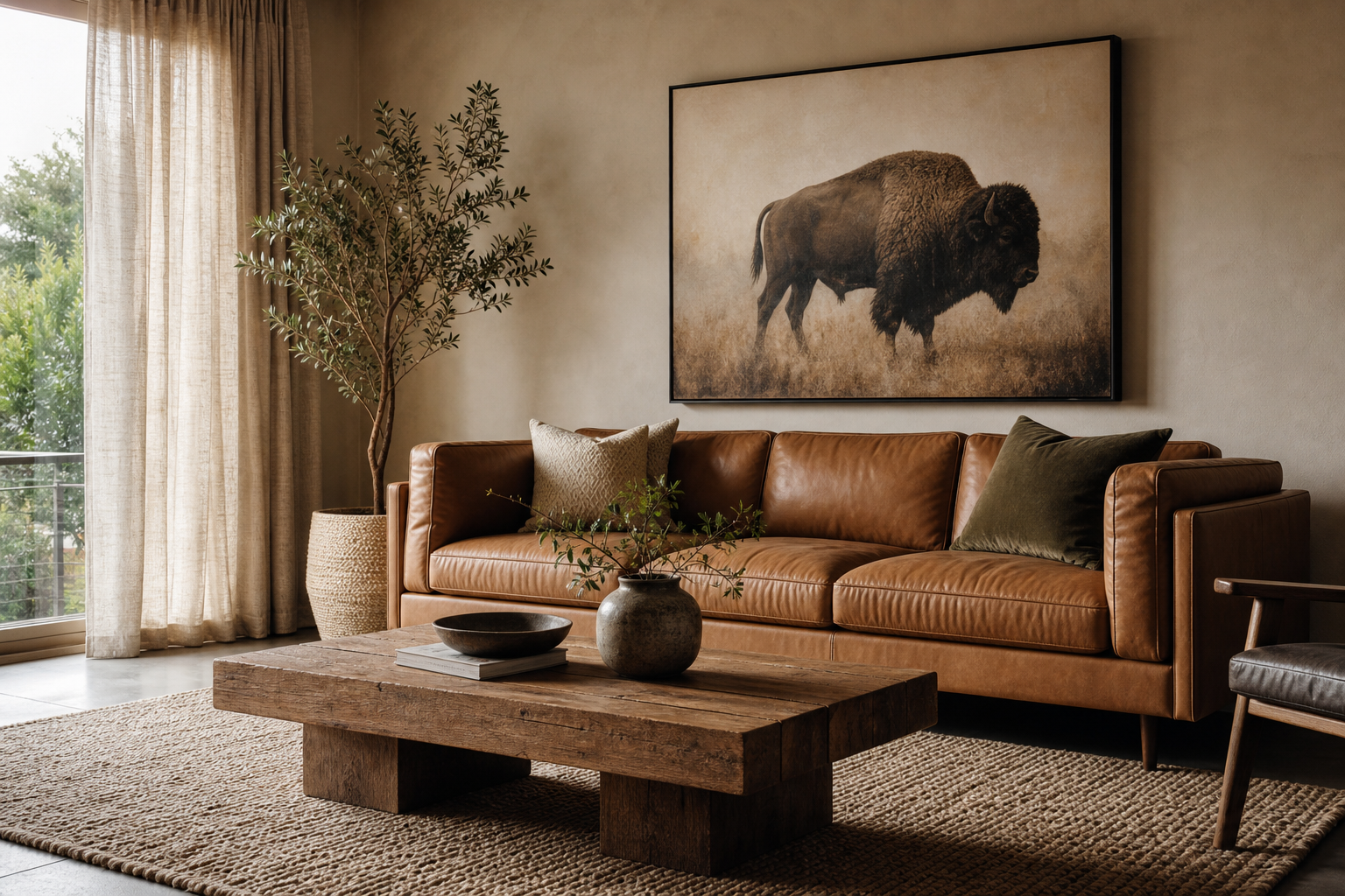 How to Style a Bison Poster at Home