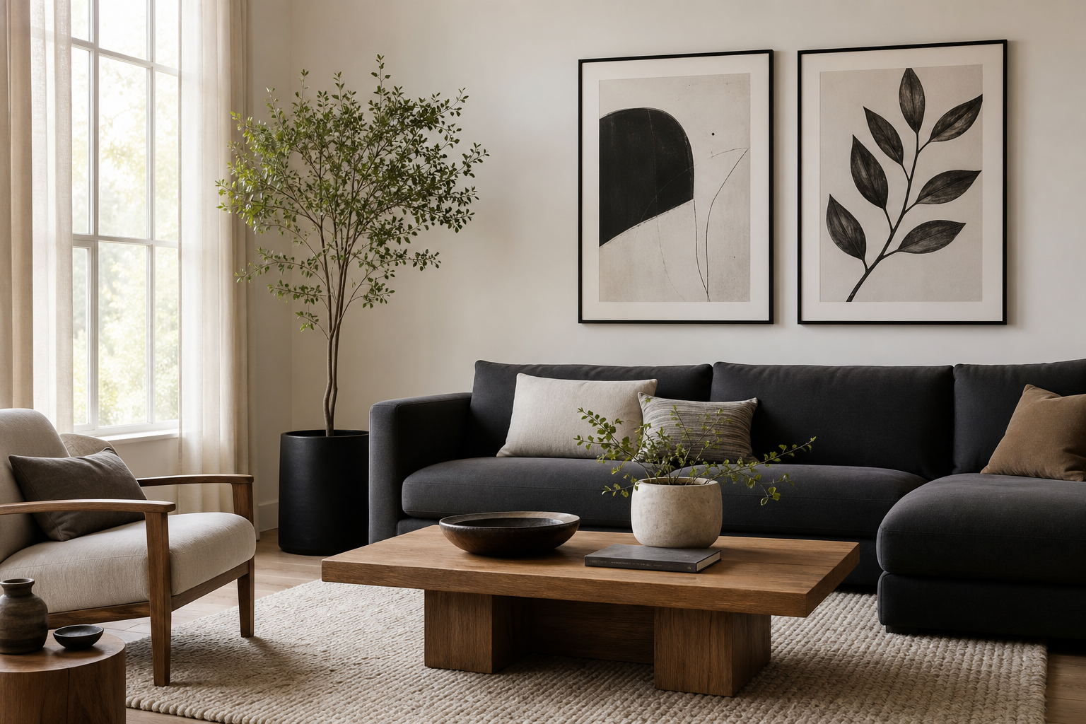 How to Style a Black and White Poster Print