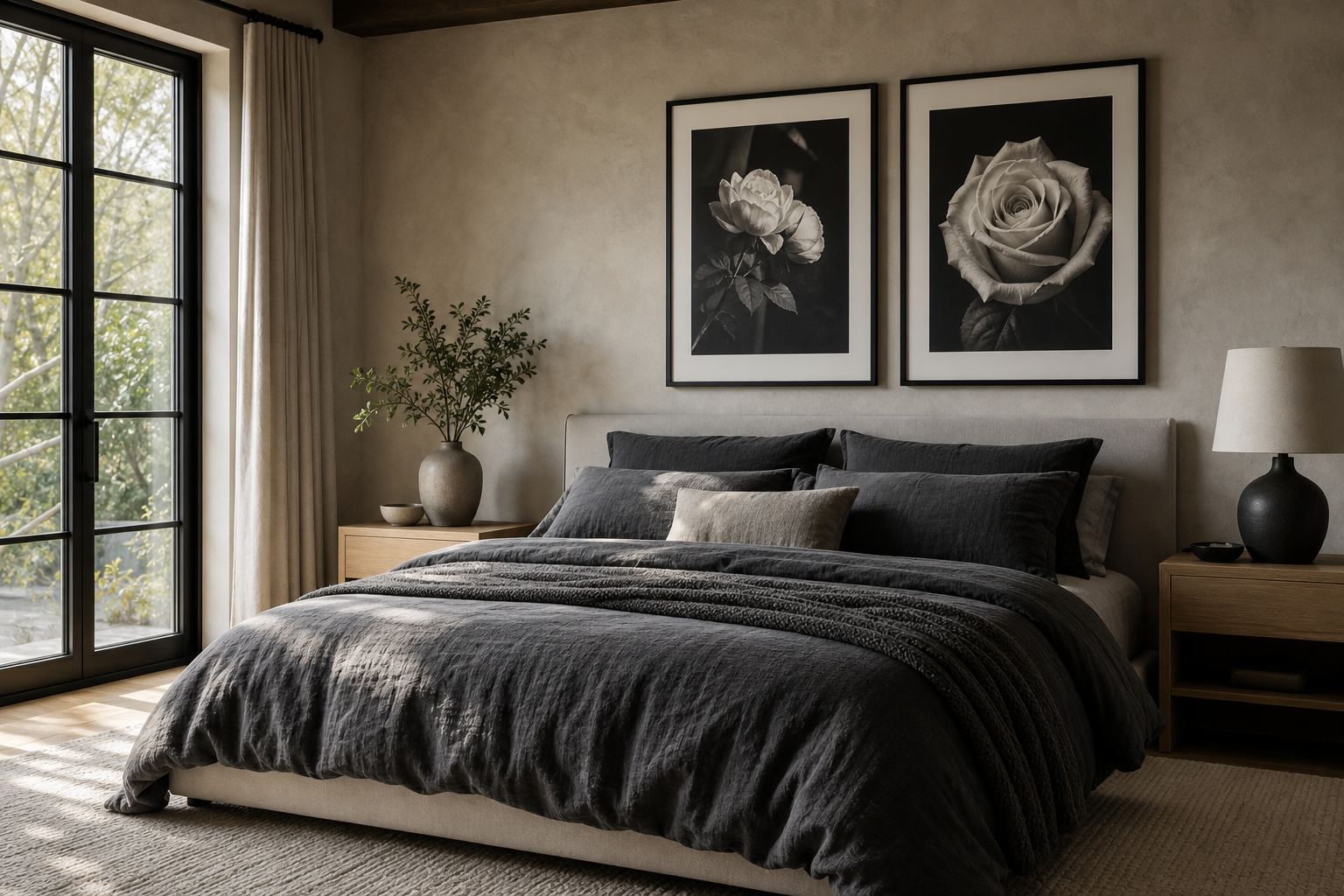 Black and White Rose Wall Art: Timeless Drama for Modern Homes
