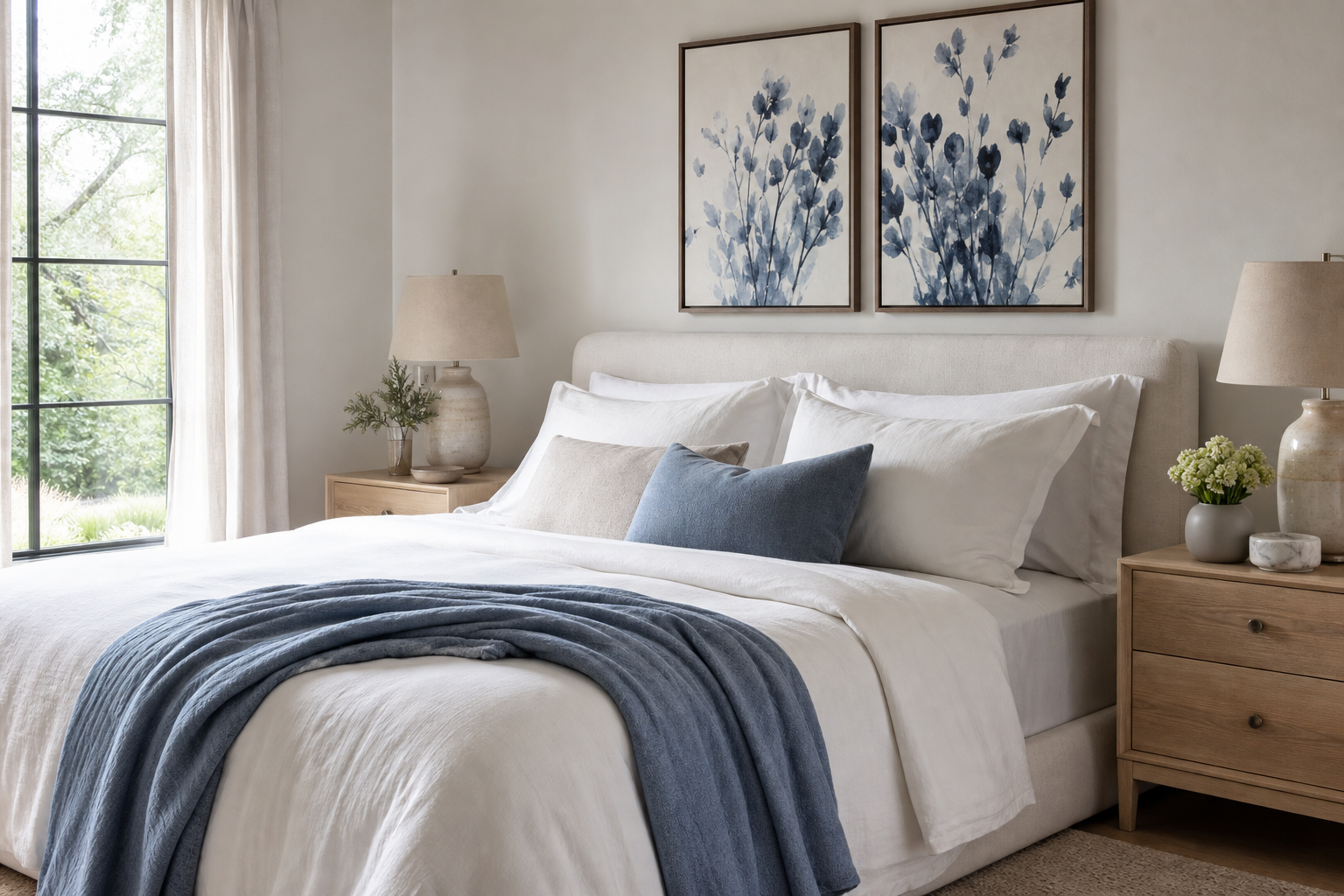 Blue Blossom Wall Art That Feels Calm and Fresh