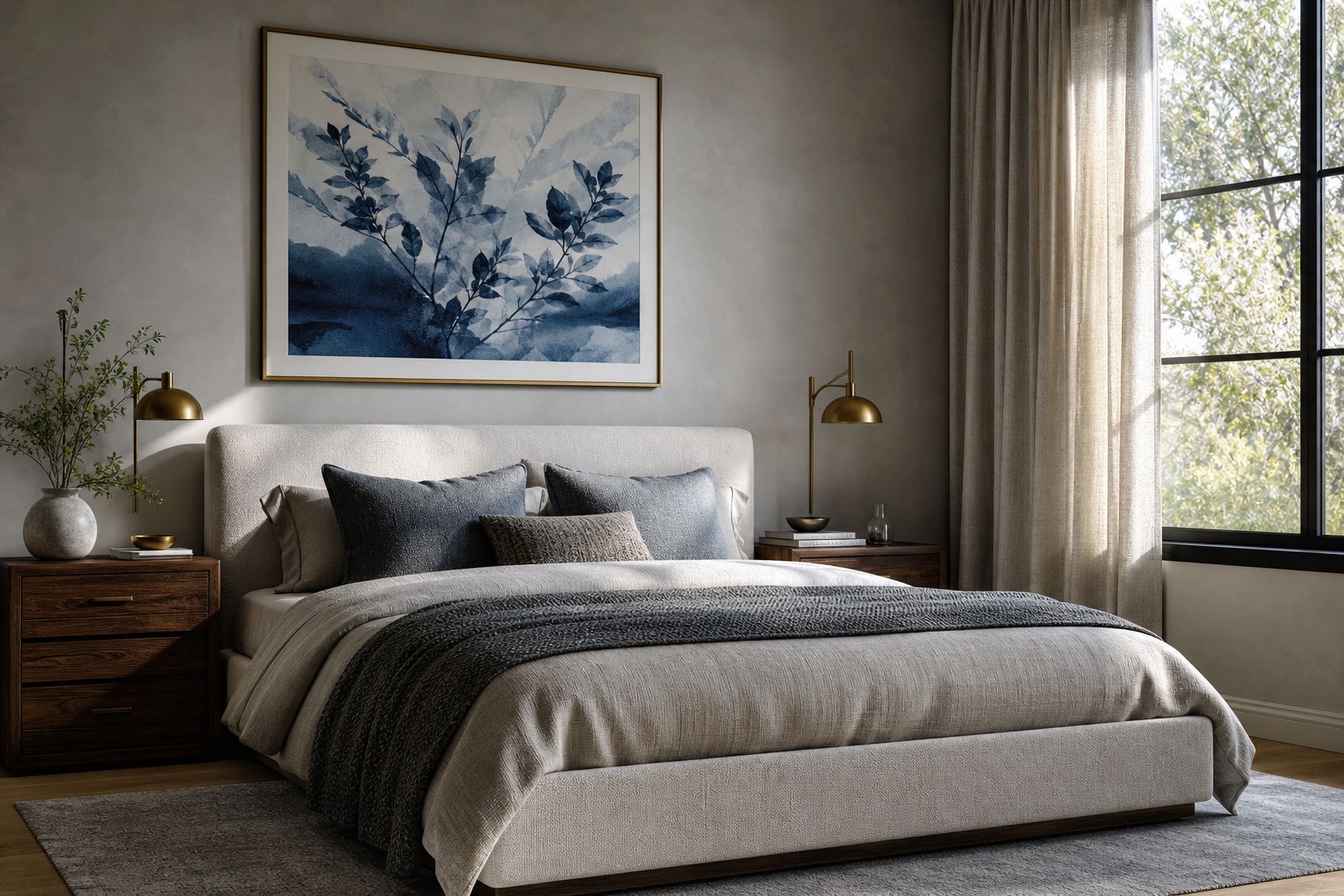 How to Style a Blue Portrait Wall
