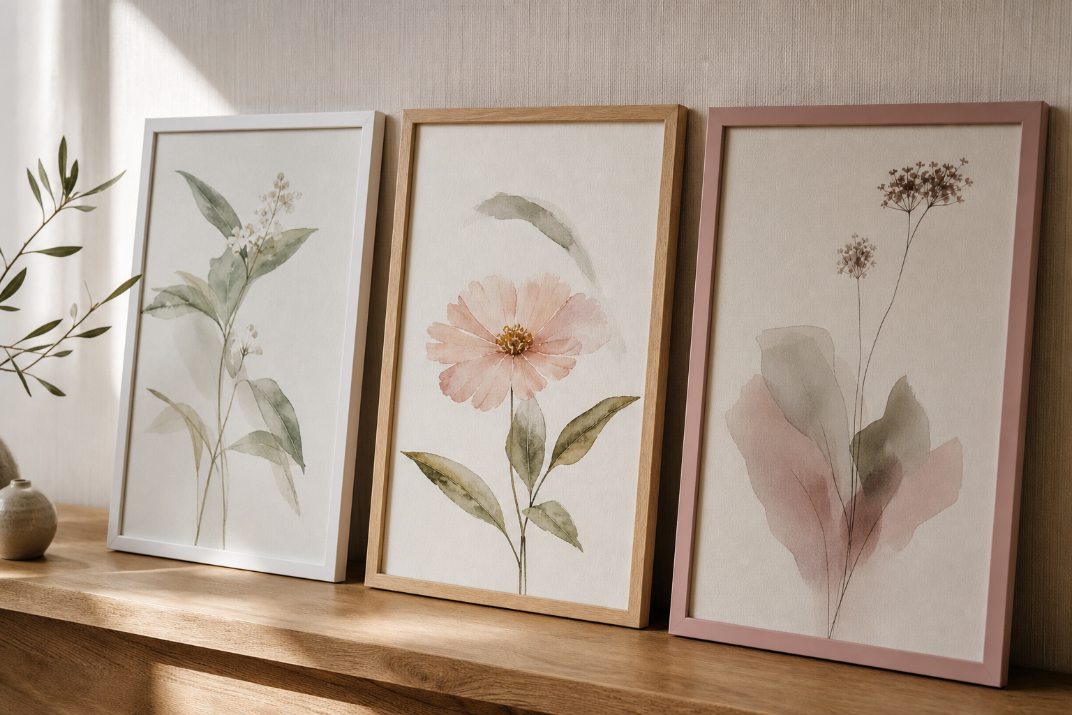 Close-up of frame options for doll-style illustration