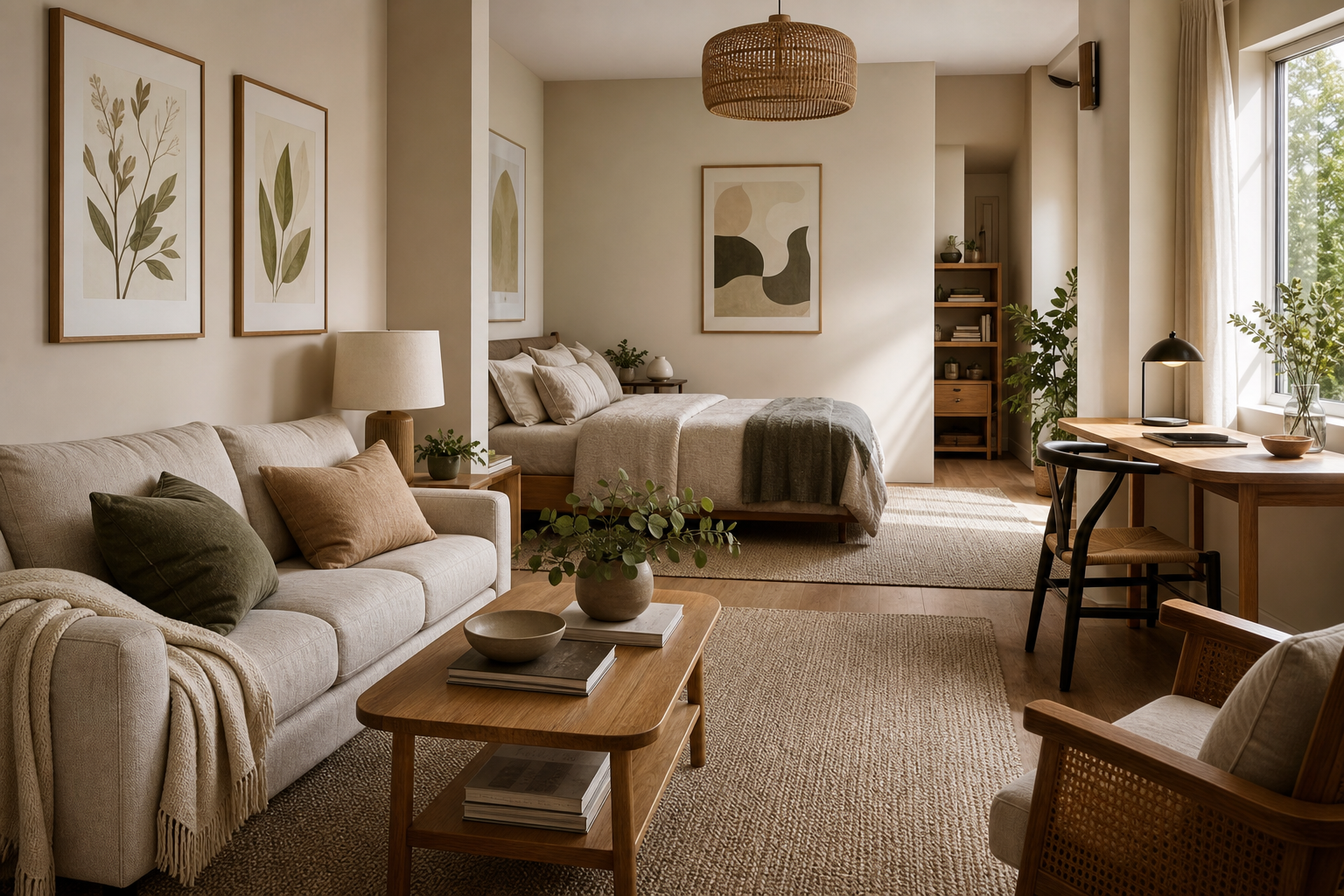 How to Style Wall Art Around a Sofa, Bed and Desk