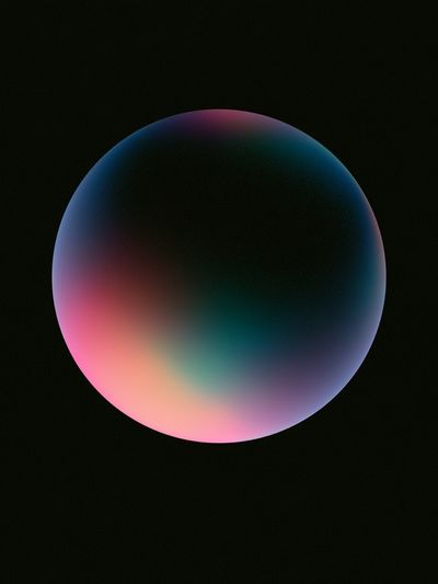Neon Orb Abstract Poster. poster