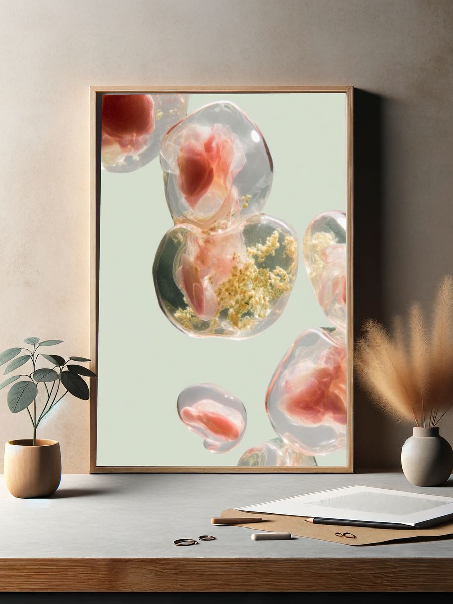 Abstract Cellular Structure Poster. — room view 2