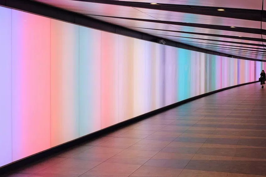 Colorful Light Tunnel — Abstract Print. poster — abstract art
