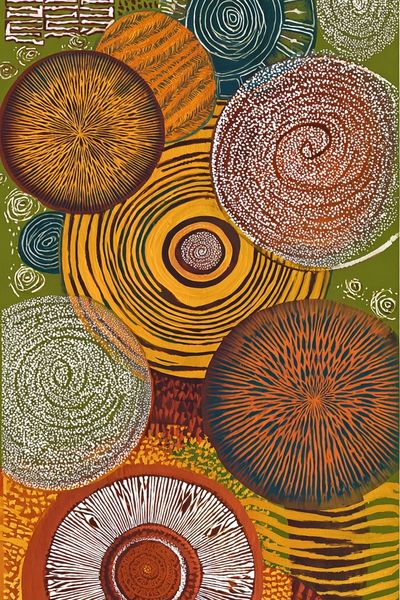 Colorful Abstract Circles Poster. poster print