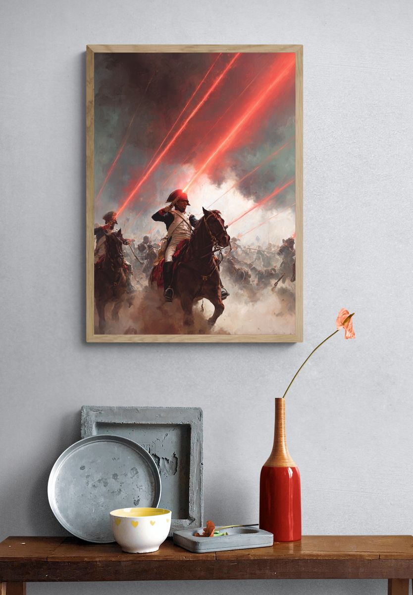 Epic Battle Scene — Fine Art Print. — room view 3