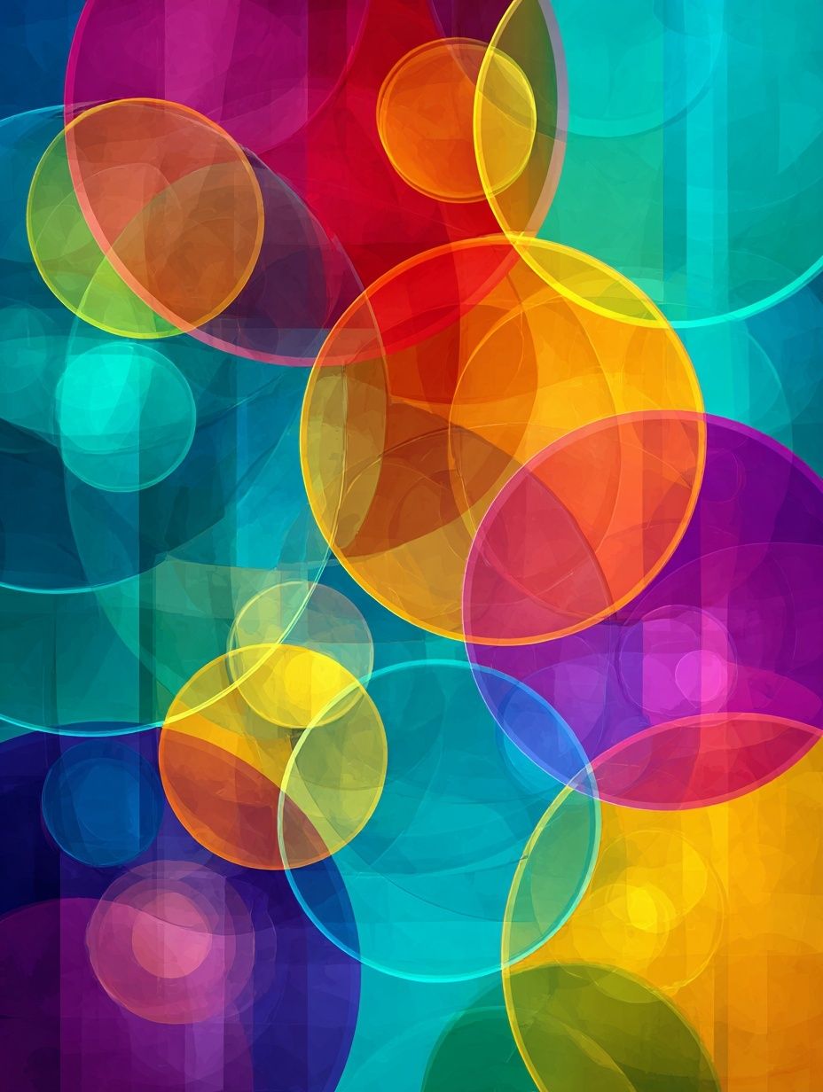 Colorful Abstract Bubbles Poster. poster detail