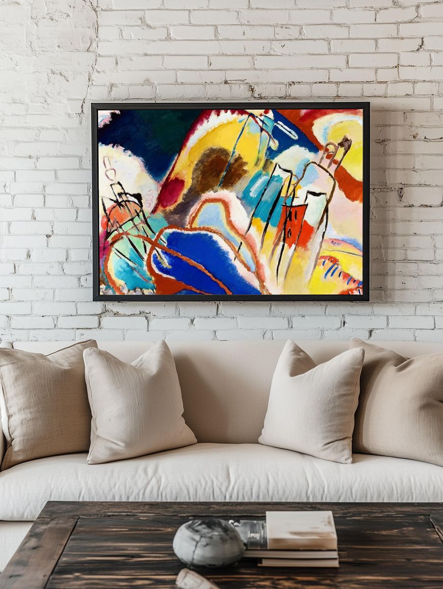 Abstract Colorful Landscape Poster. — room view 1
