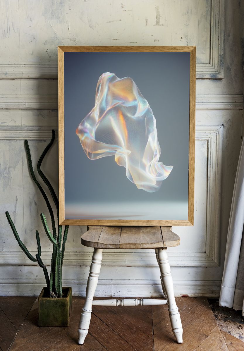 Translucent Fabric — Abstract Print. — room view 1
