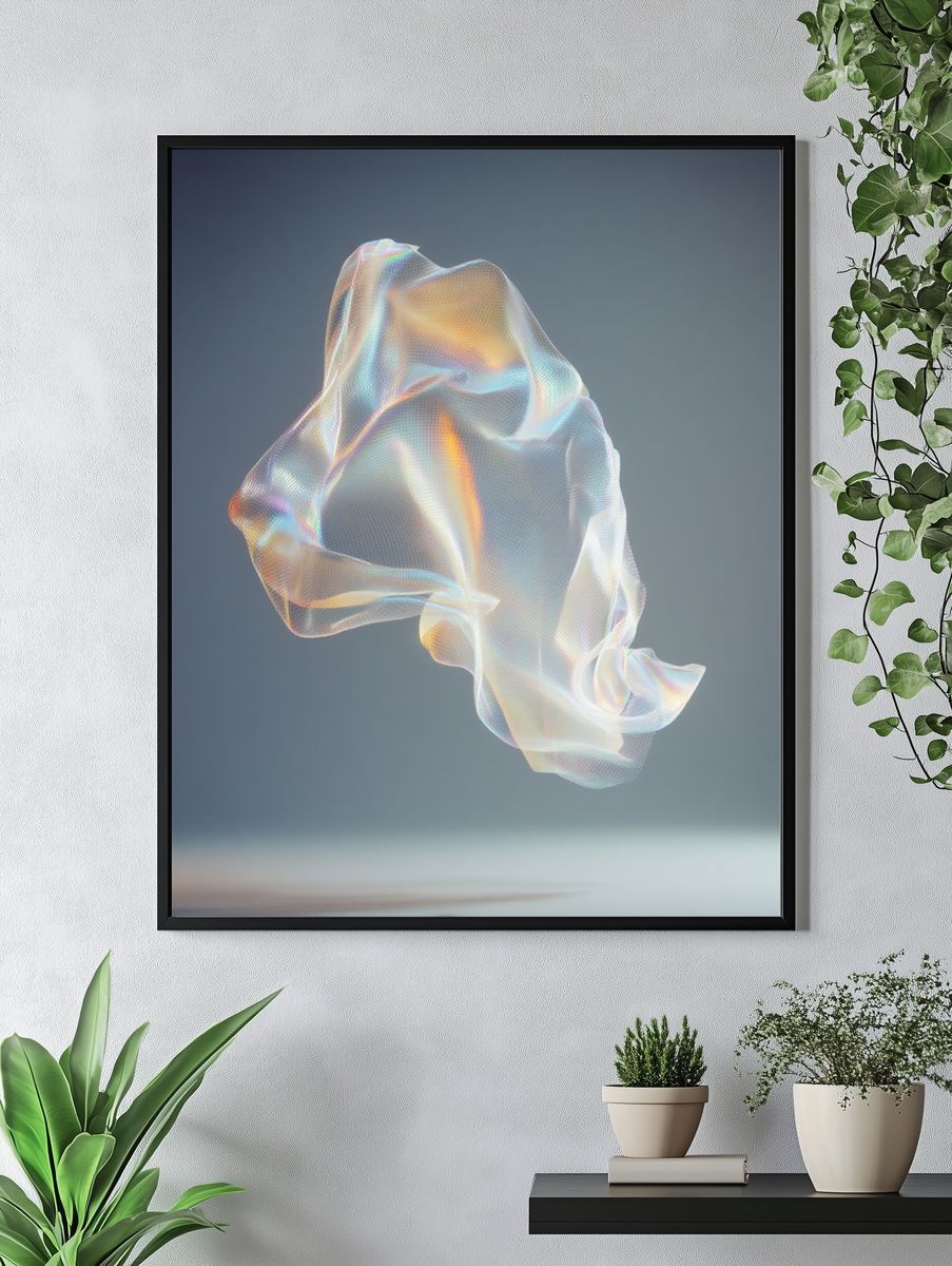 Translucent Fabric — Abstract Print. — room view 4