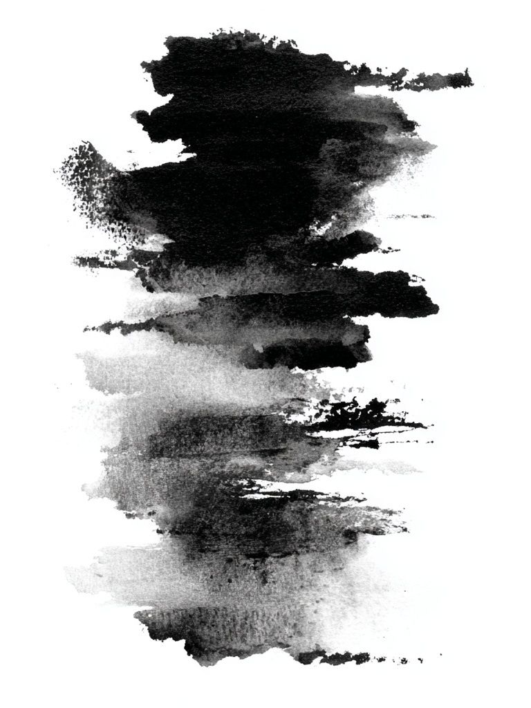 Abstract Black and White Brushstroke Poster. poster — abstract art