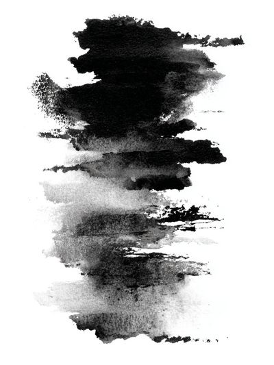 Abstract Black and White Brushstroke Poster. poster print