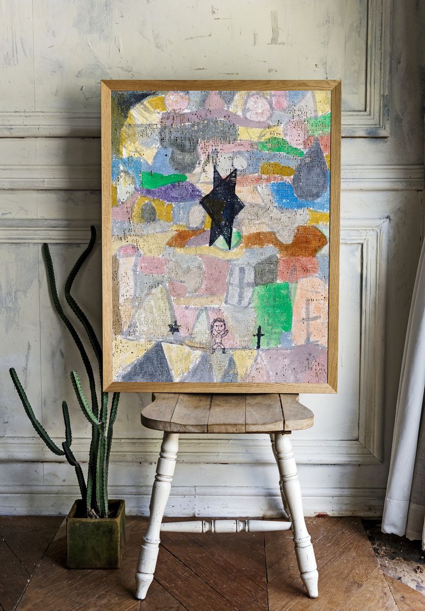 Abstract Landscape with Figure Poster room preview