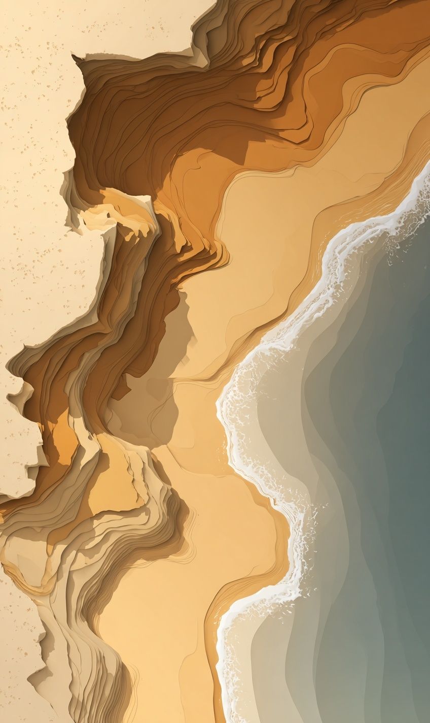 Coastal Landscape — Abstract Print. poster — abstract art