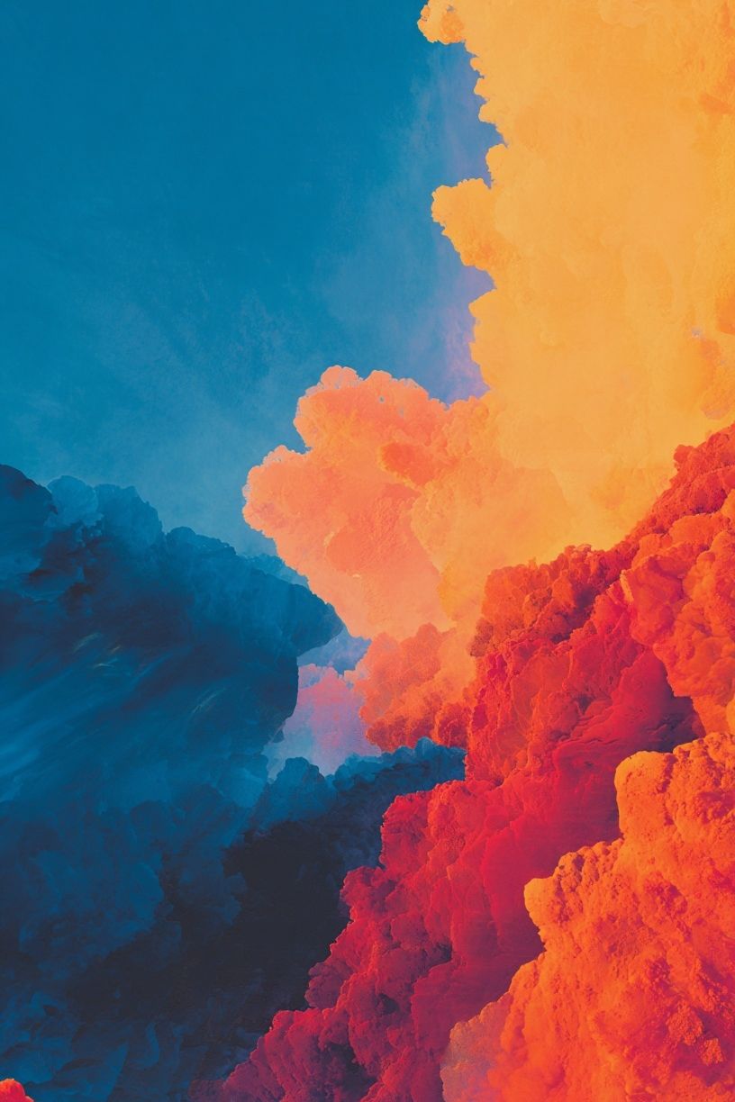 Vibrant Abstract Cloudscape Poster. poster — abstract art