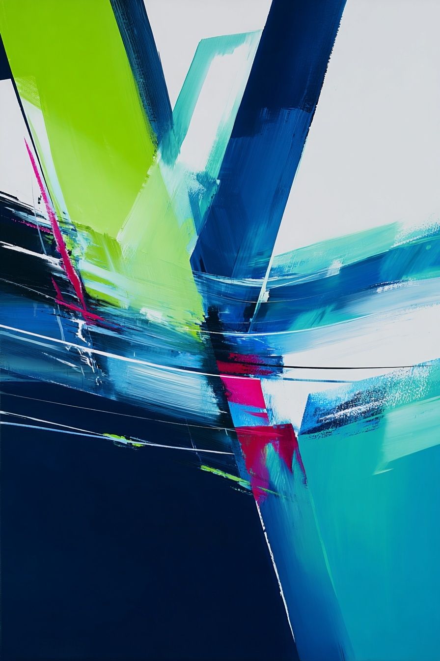 Abstract Colorful Lines Poster. poster detail