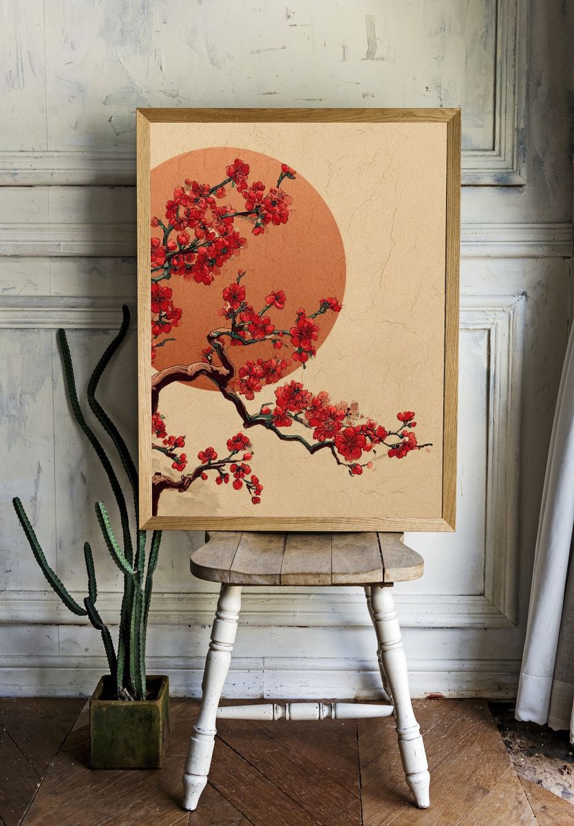 Cherry Blossom Tree — Illustration Print room preview