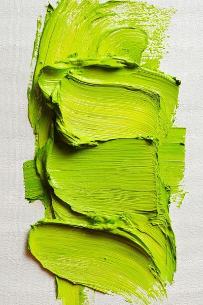 Vibrant Green Brushstroke — Abstract Print. poster