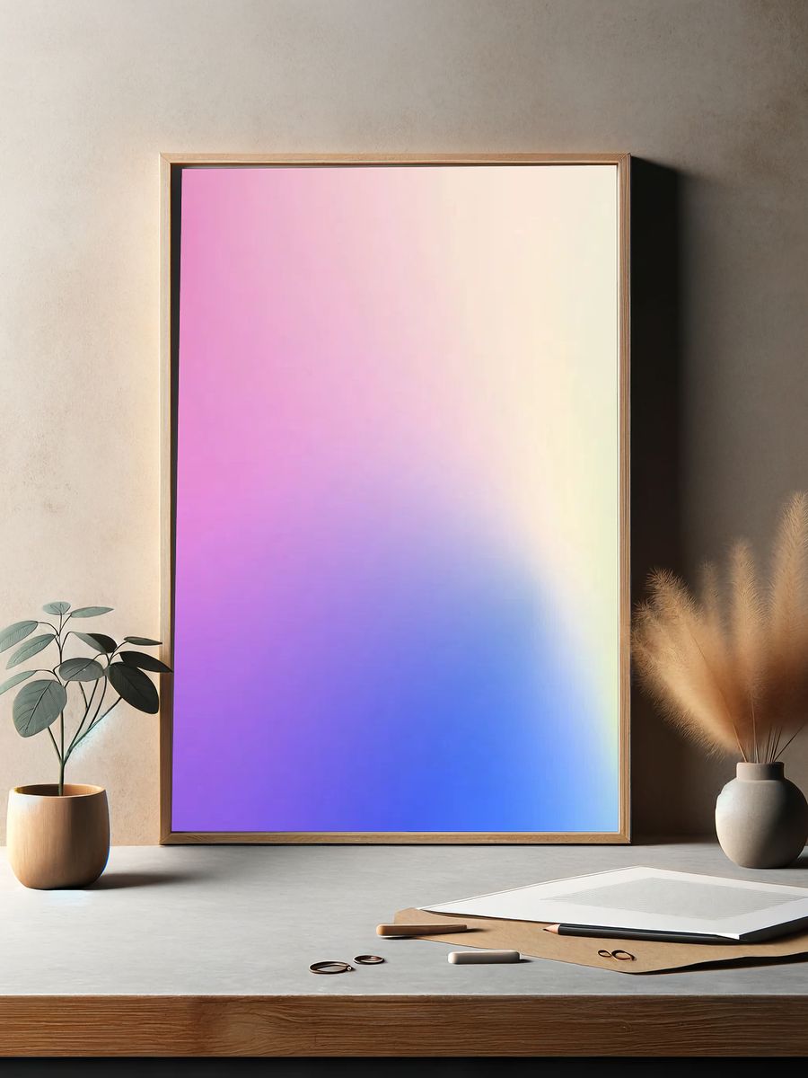 Abstract Gradient Color Poster. — room view 2